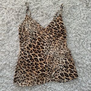 Frame Cheetah Print Silk Cami